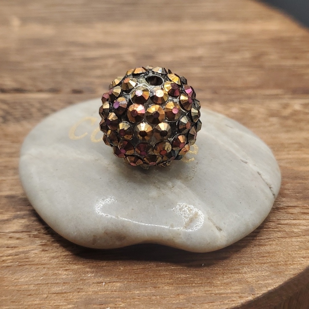 Geode sparkle disco ball charm